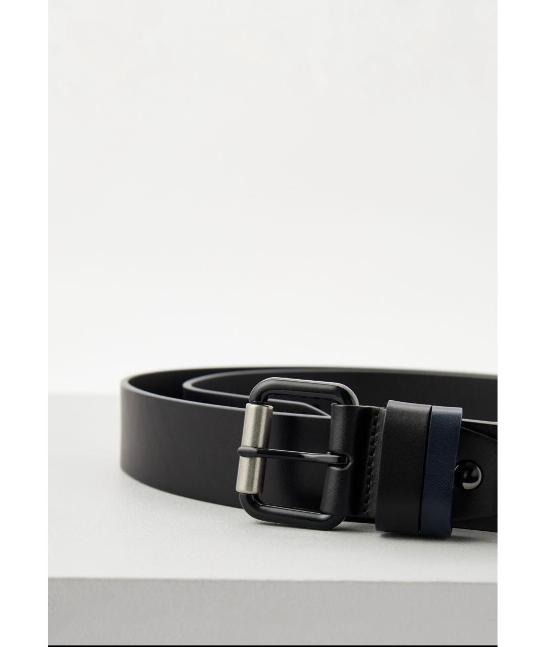 CERRUTI 1881 Черный кожаный ремень, фото 2