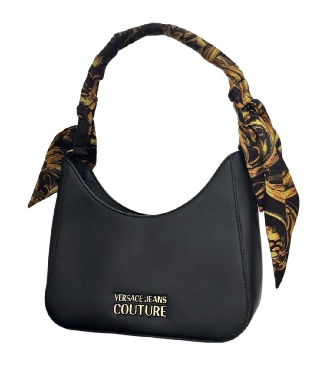 VERSACE JEANS COUTURE Черная сумка через плечо из искусственной кожи, фото 1