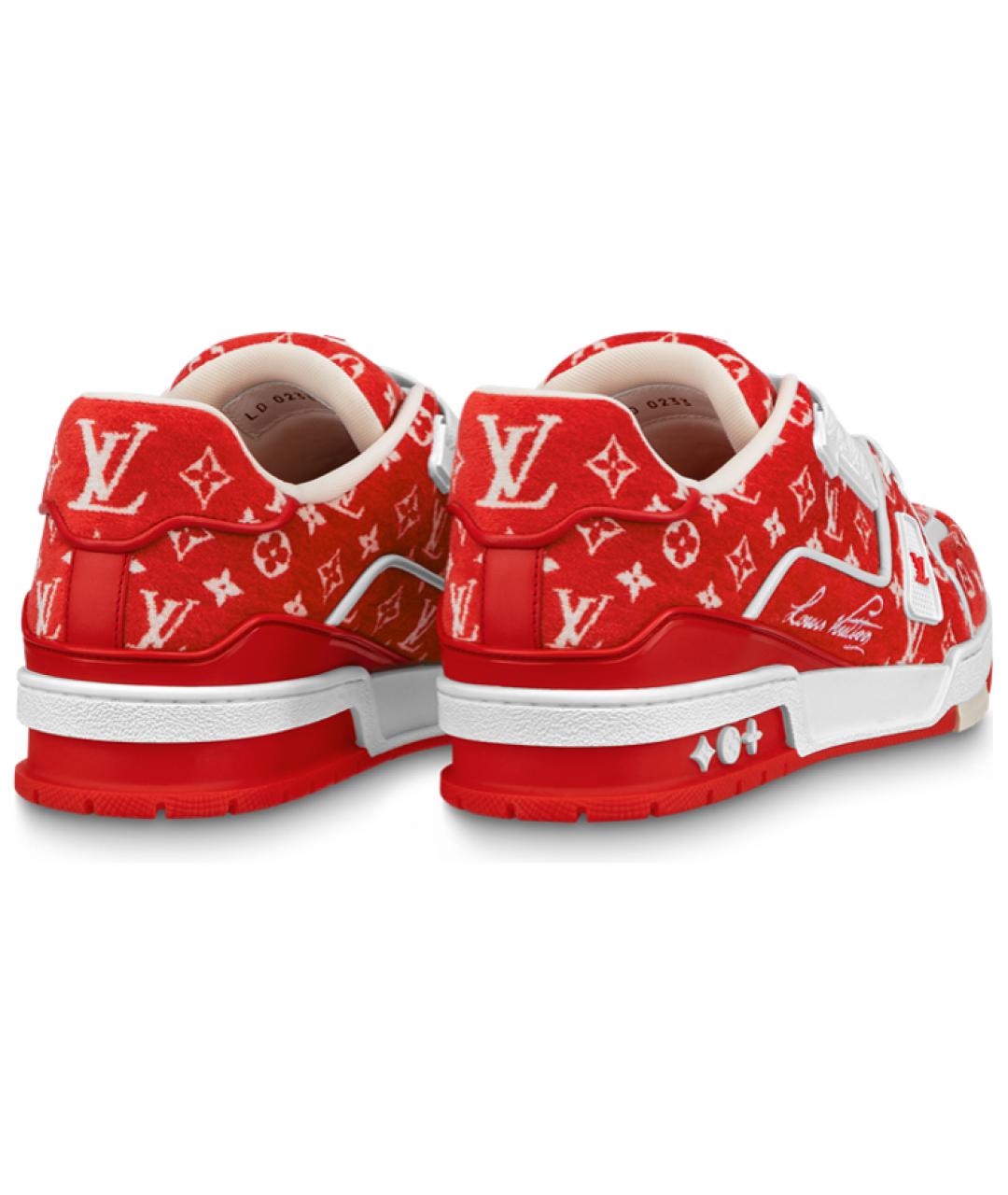 LOUIS VUITTON Красные кроссовки, фото 4