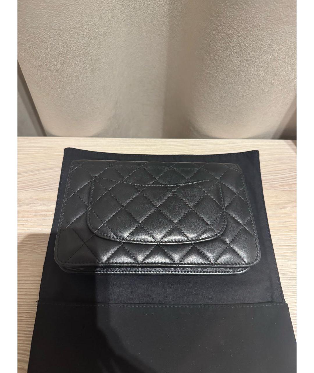 CHANEL Черная кожаная сумка через плечо, фото 3