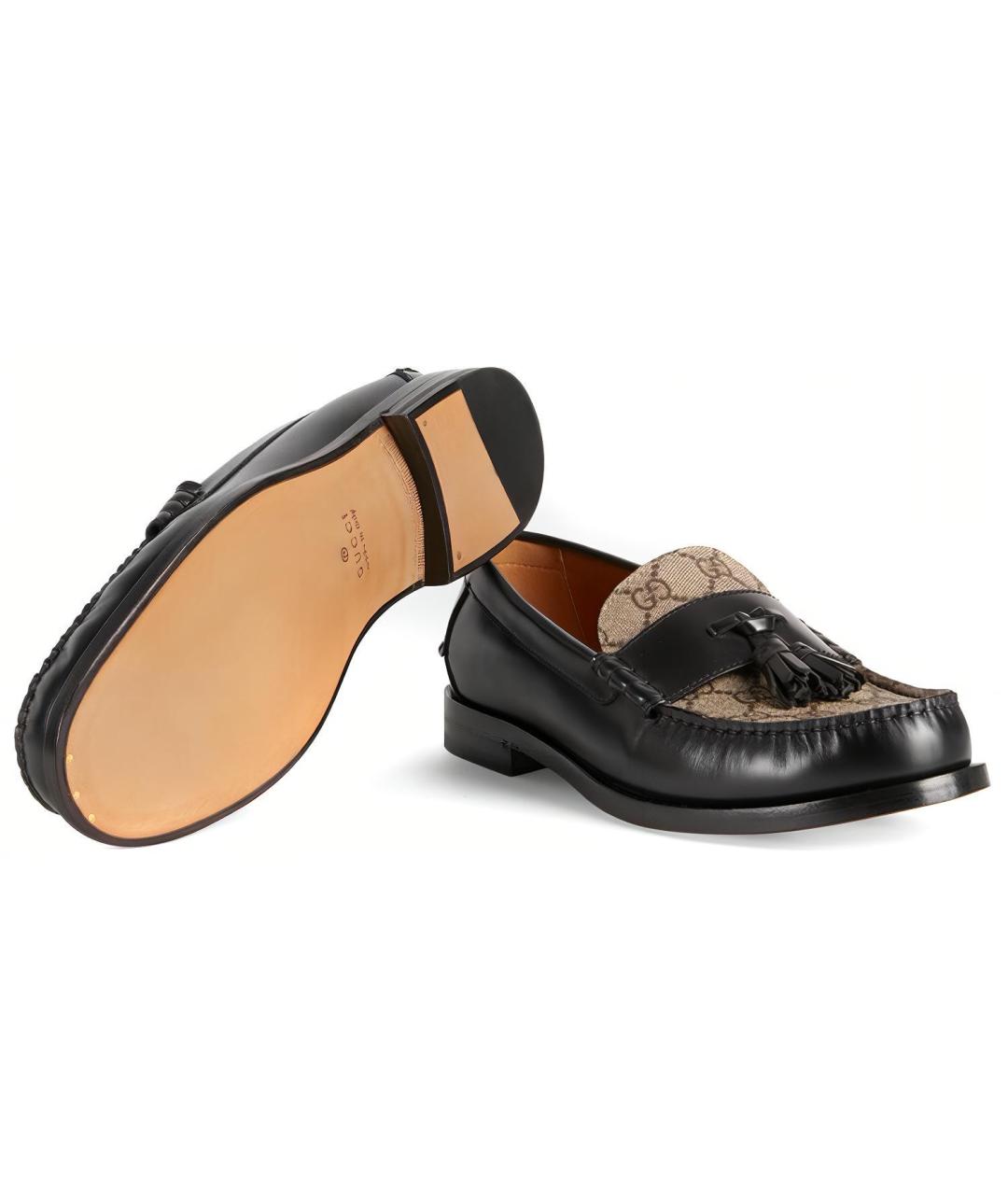 GUCCI Черные кожаные лоферы, фото 5