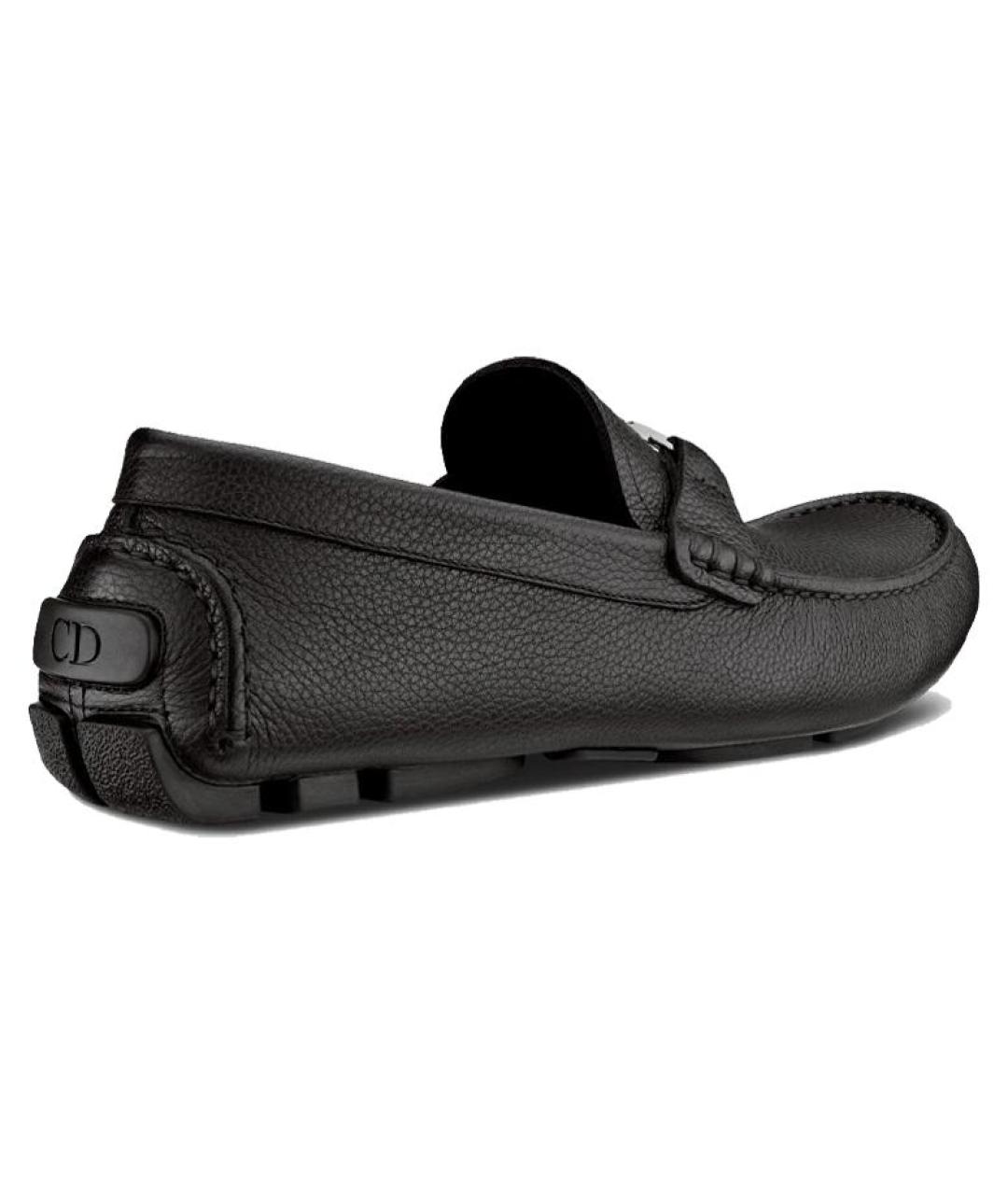 CHRISTIAN DIOR Черные кожаные лоферы, фото 4