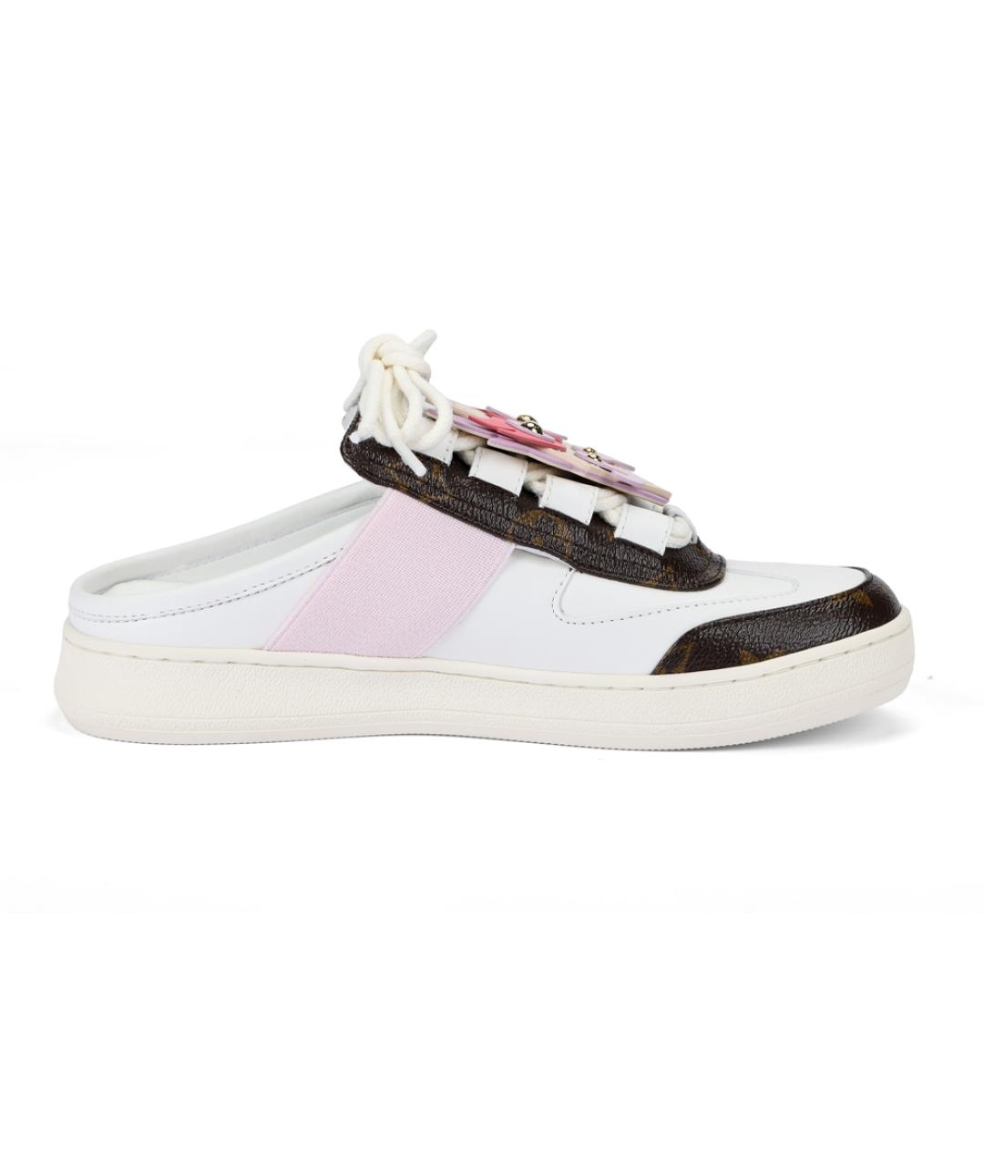 LOUIS VUITTON Белые кожаные мюли, фото 1