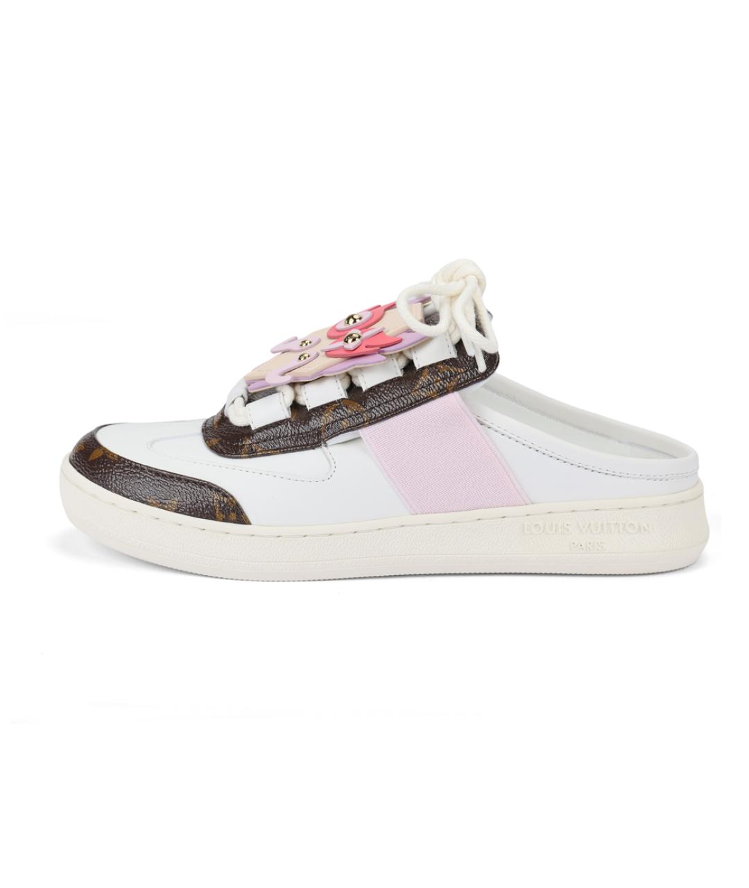 LOUIS VUITTON Белые кожаные мюли, фото 2