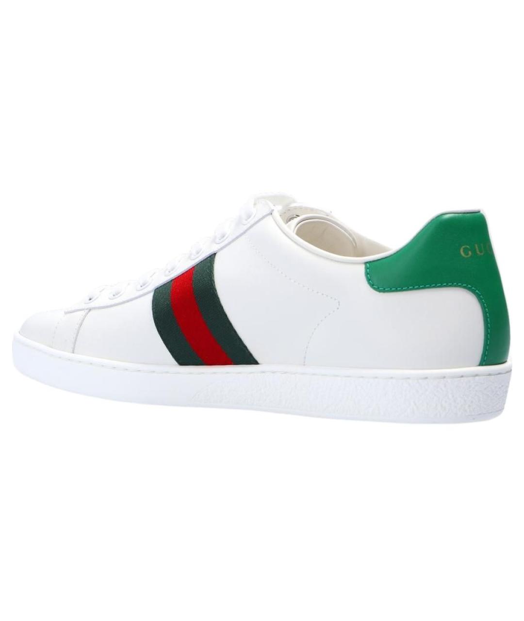 GUCCI Белые кожаные кеды, фото 3