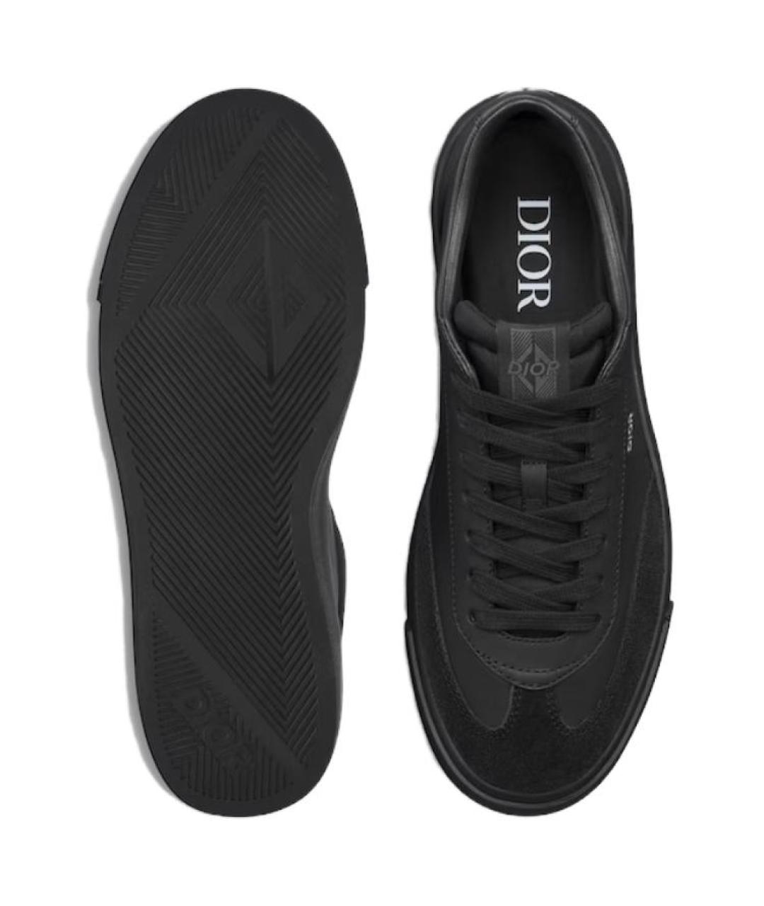 CHRISTIAN DIOR Черные кожаные низкие кроссовки / кеды, фото 6