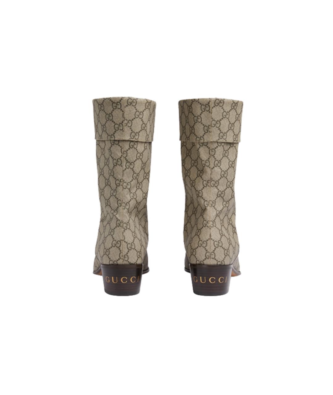 GUCCI Бежевые высокие ботинки, фото 4