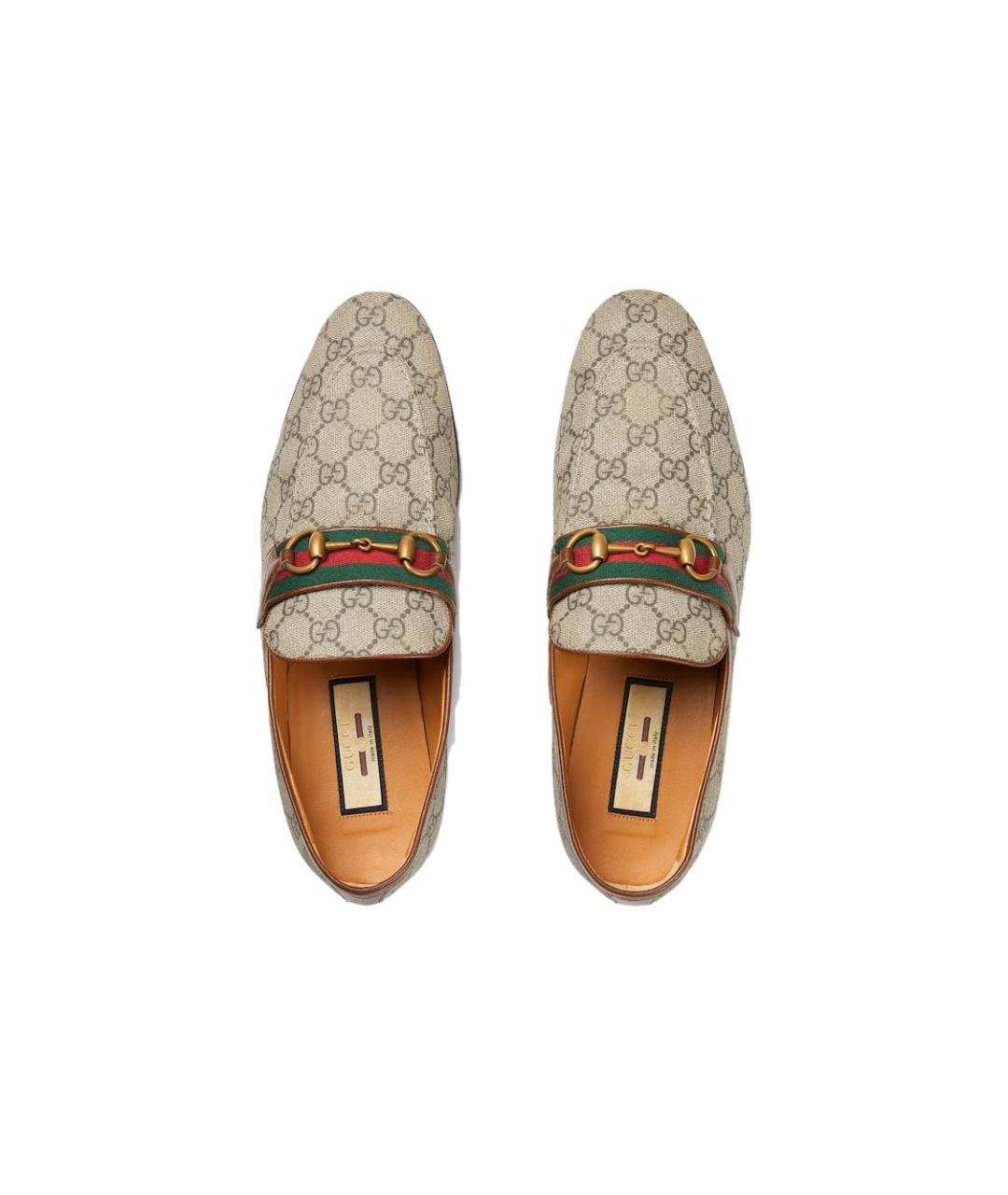 GUCCI Бежевые лоферы, фото 5