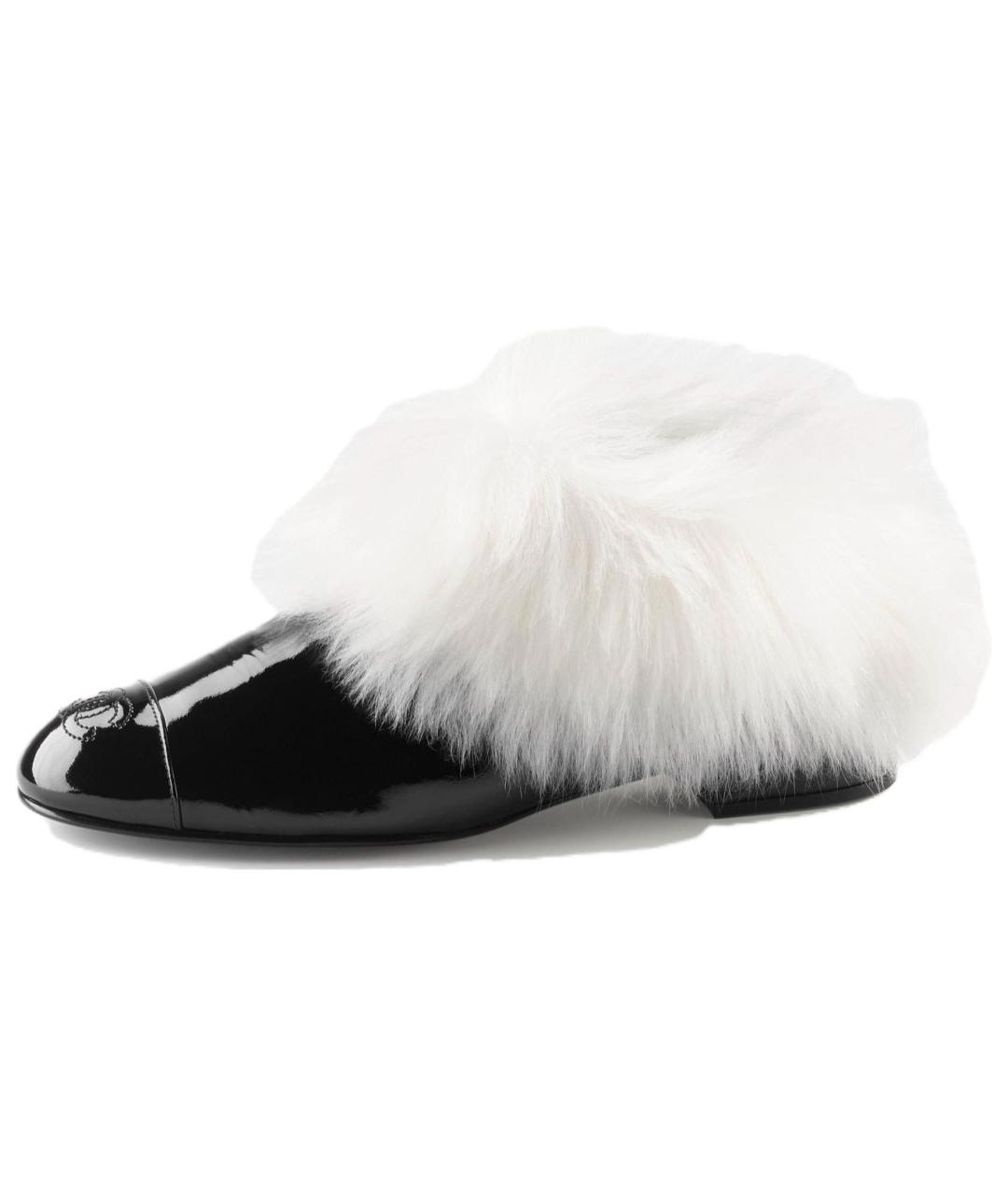 CHANEL Черные туфли из лакированной кожи, фото 2