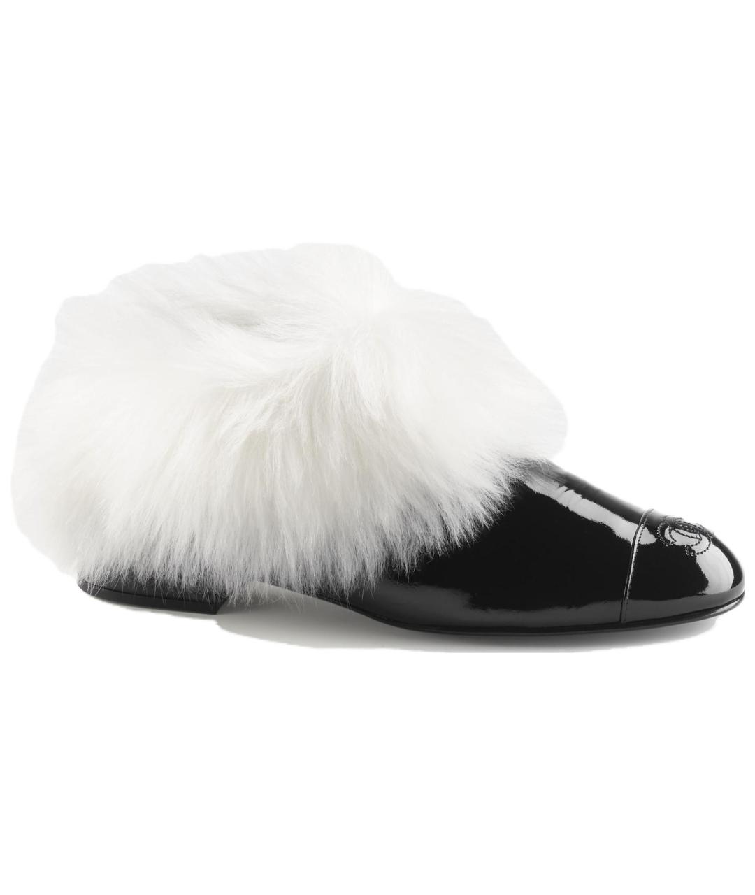 CHANEL Черные туфли из лакированной кожи, фото 1