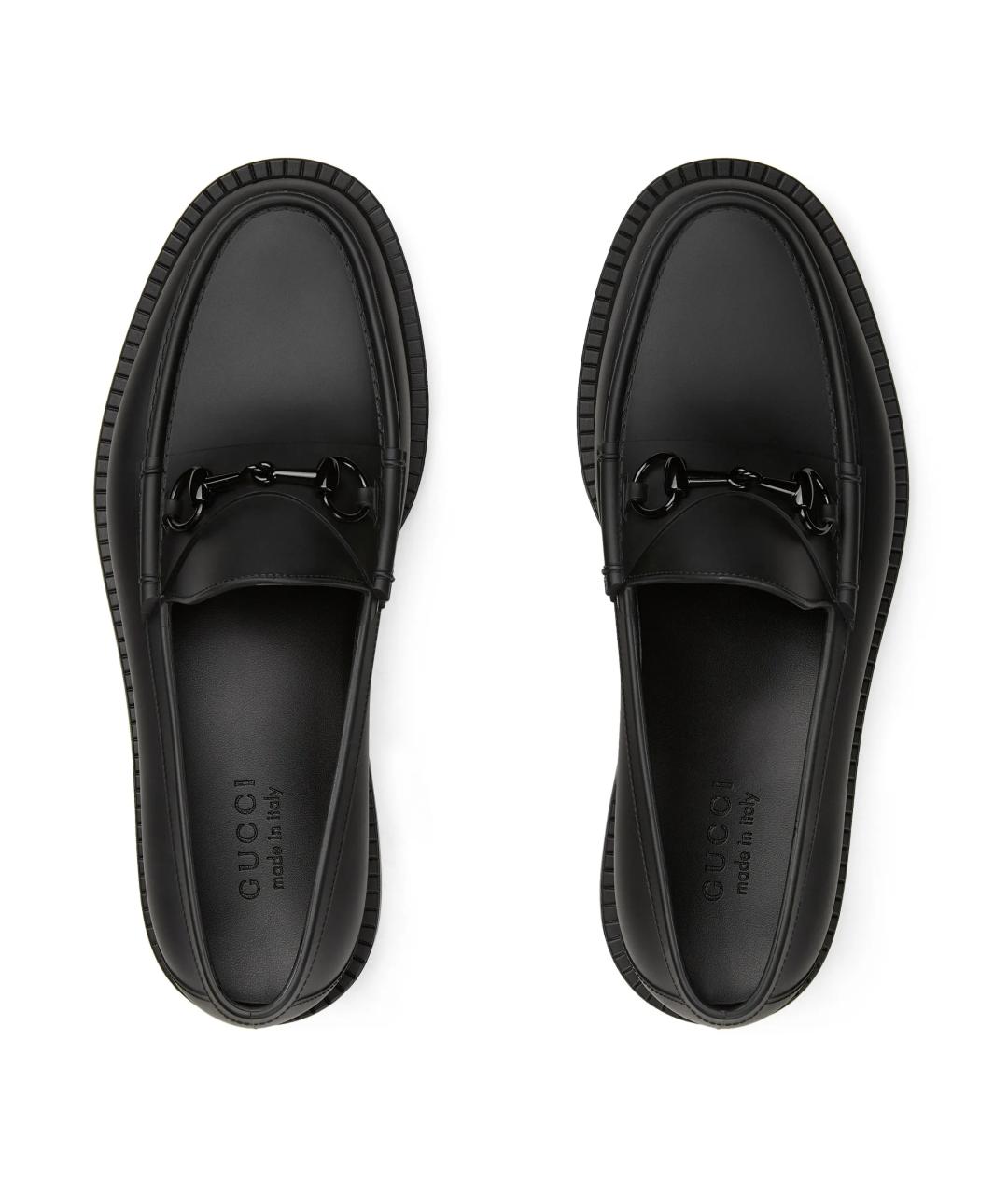 GUCCI Черные кожаные лоферы, фото 4