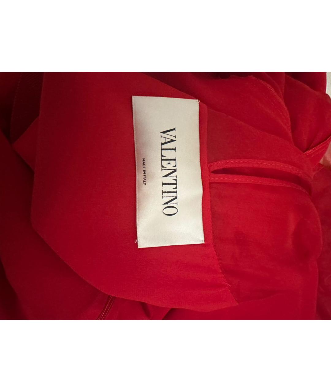 VALENTINO Красное шелковое вечернее платье, фото 4