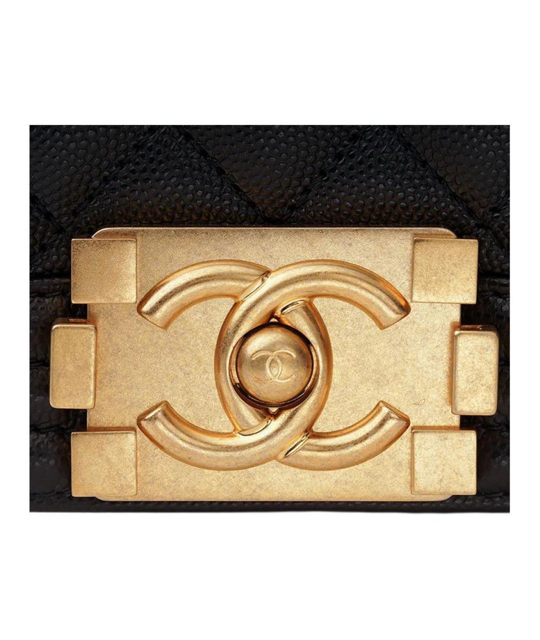 CHANEL Черная кожаная сумка через плечо, фото 6