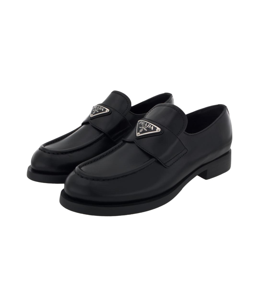 PRADA Черные кожаные лоферы, фото 3