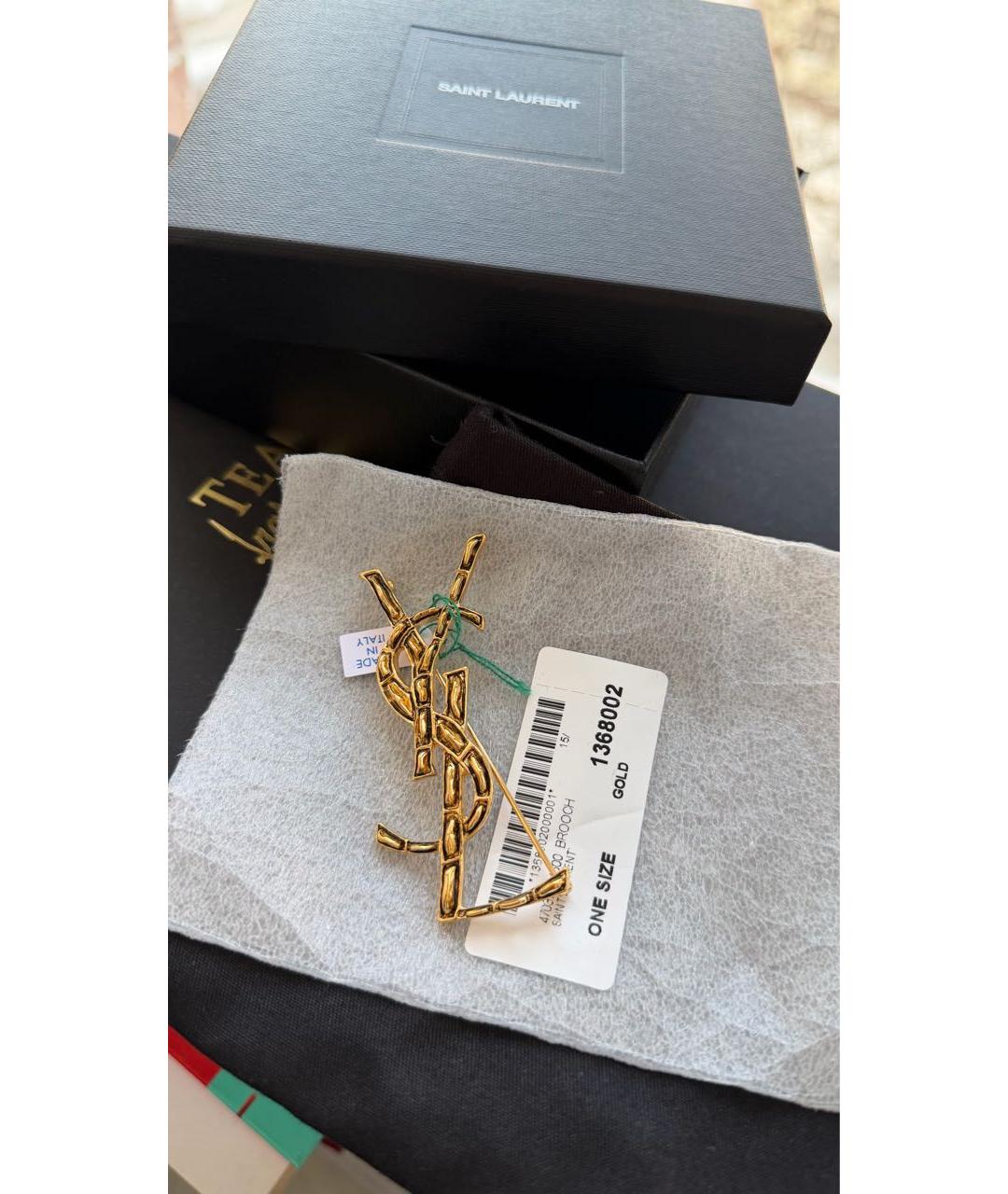 SAINT LAURENT Золотая булавка / брошь, фото 3