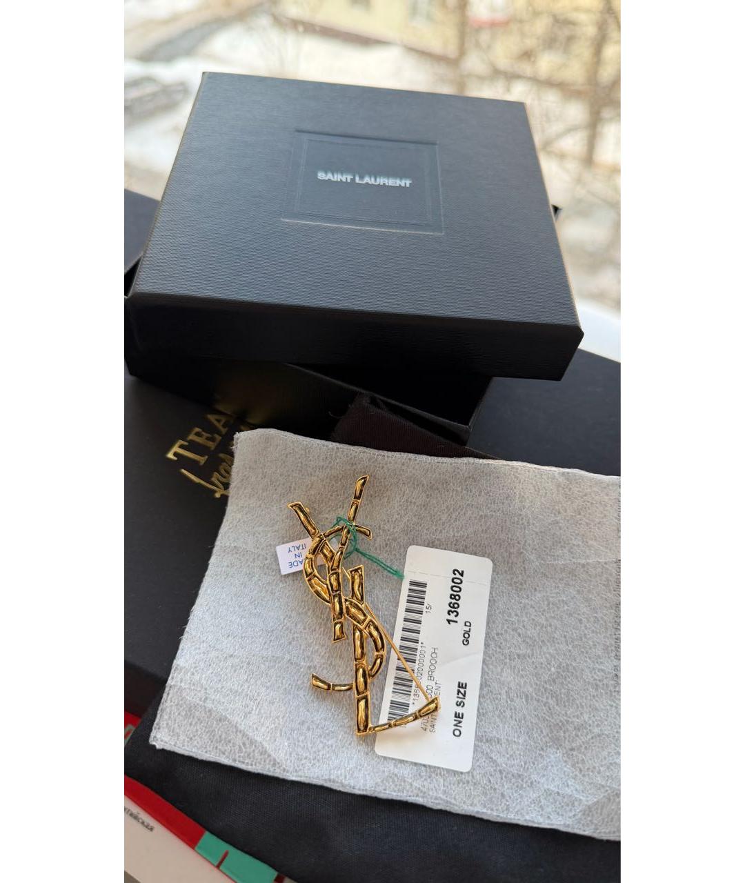 SAINT LAURENT Золотая булавка / брошь, фото 2