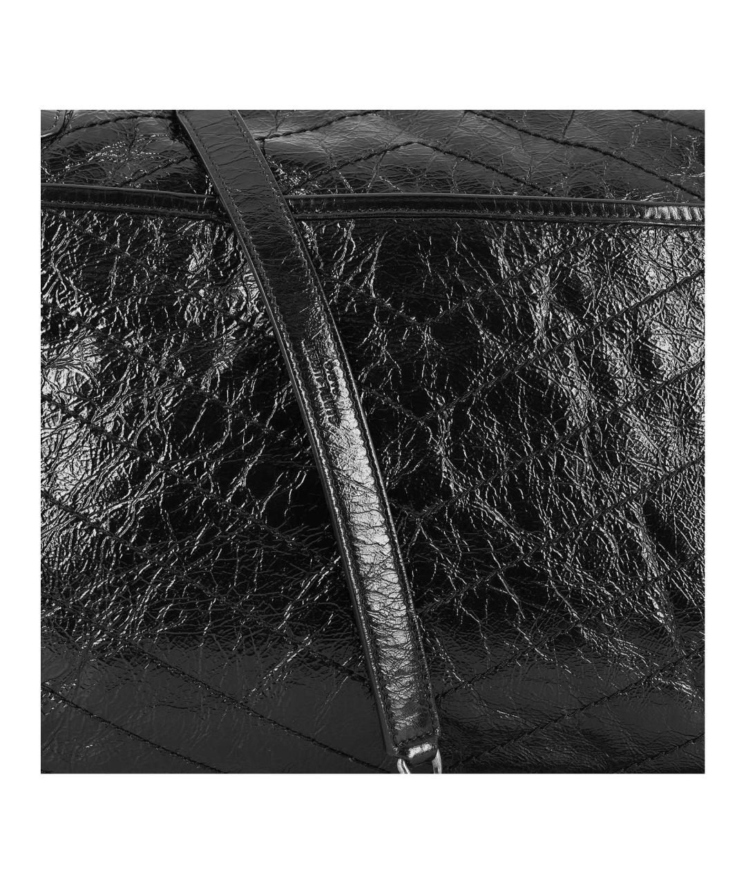 SAINT LAURENT Черная кожаная сумка через плечо, фото 7