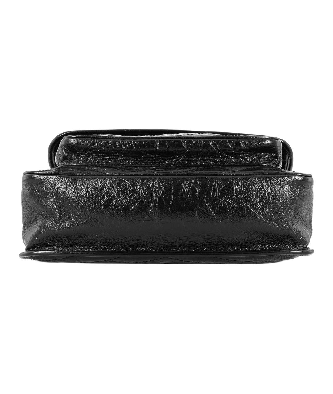 SAINT LAURENT Черная кожаная сумка через плечо, фото 4