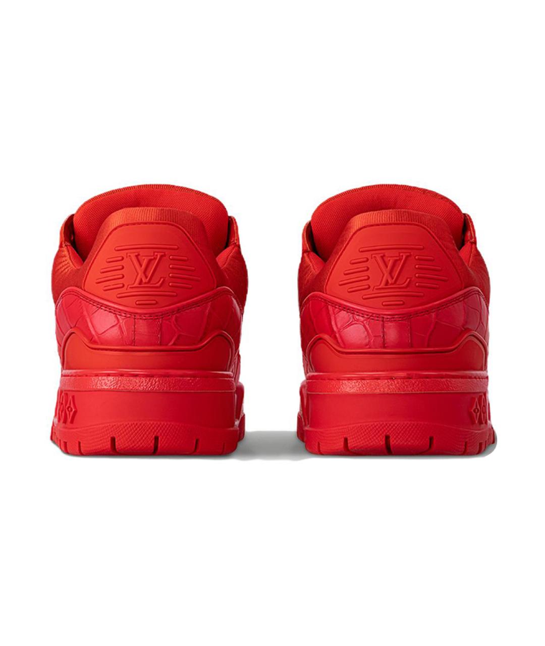 LOUIS VUITTON Красные кожаные кроссовки, фото 4