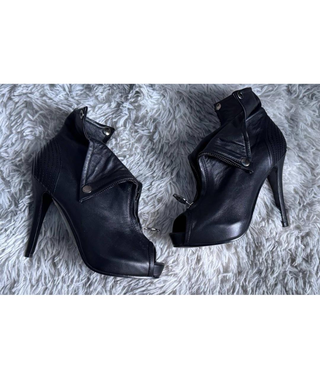 ALEXANDER MCQUEEN Черные кожаные ботильоны, фото 5
