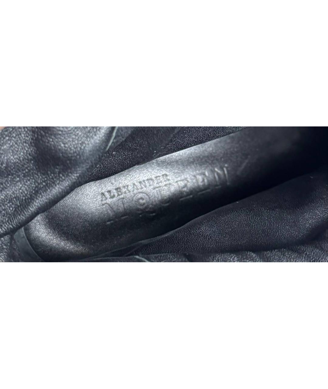 ALEXANDER MCQUEEN Черные кожаные ботильоны, фото 4