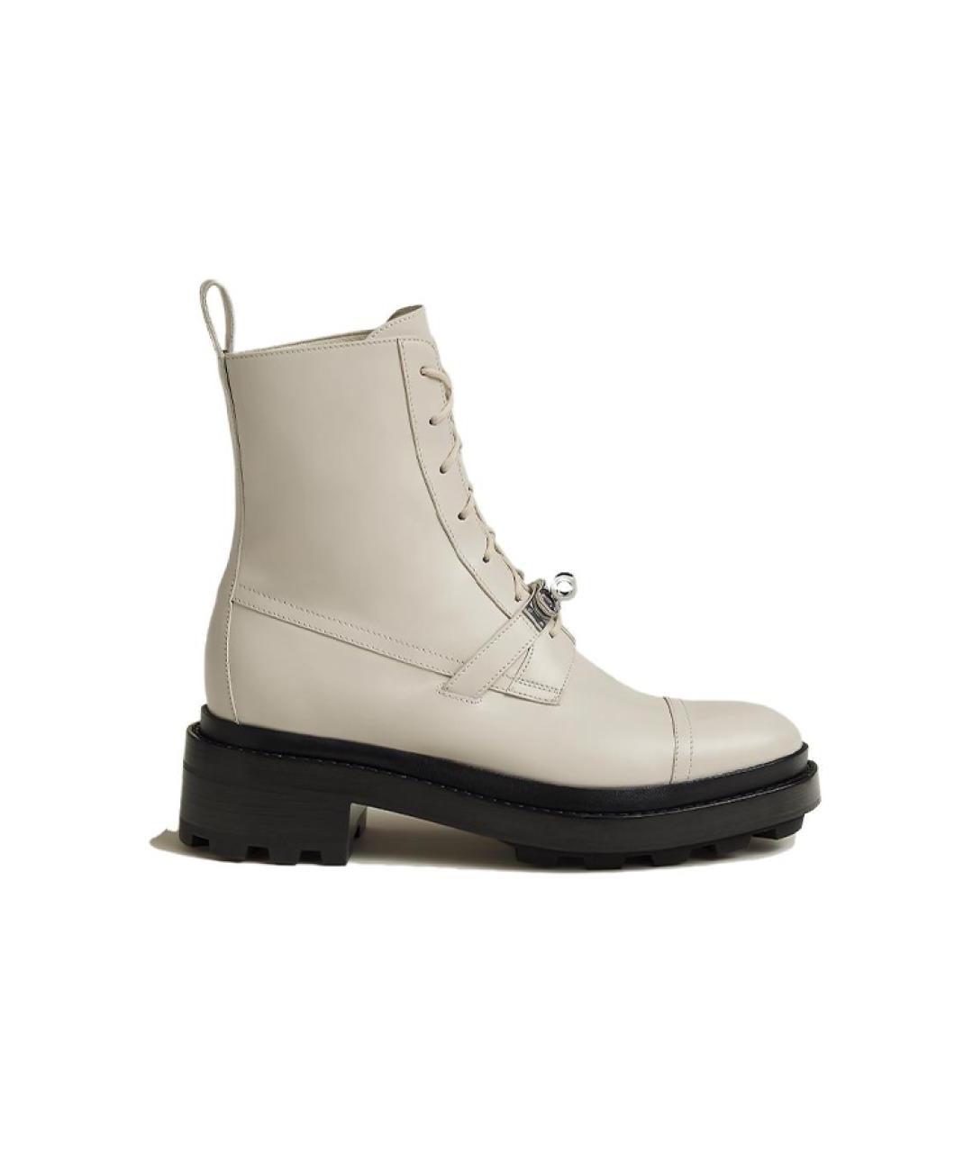 HERMES Бежевые сапоги, фото 1