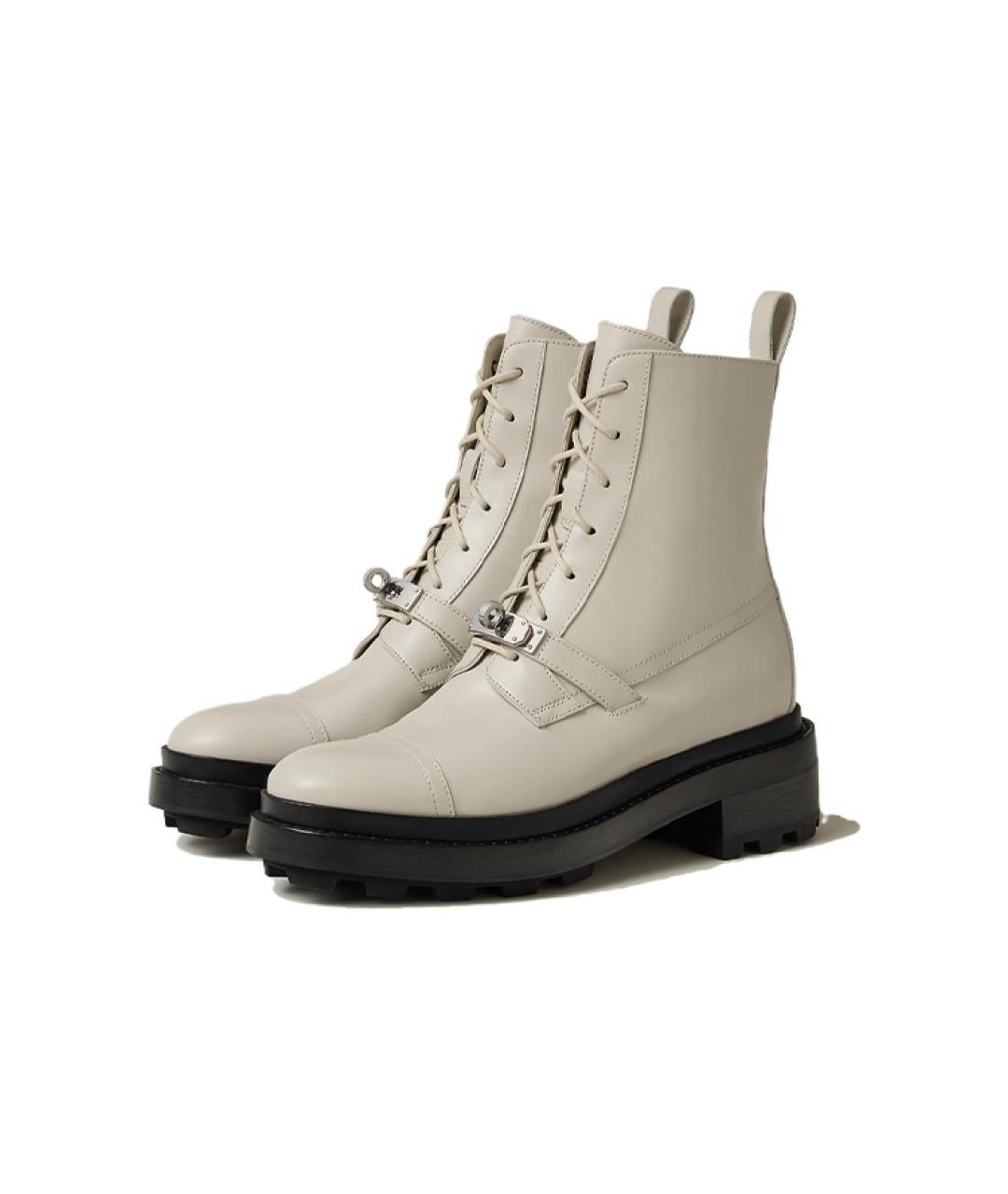 HERMES Бежевые сапоги, фото 3