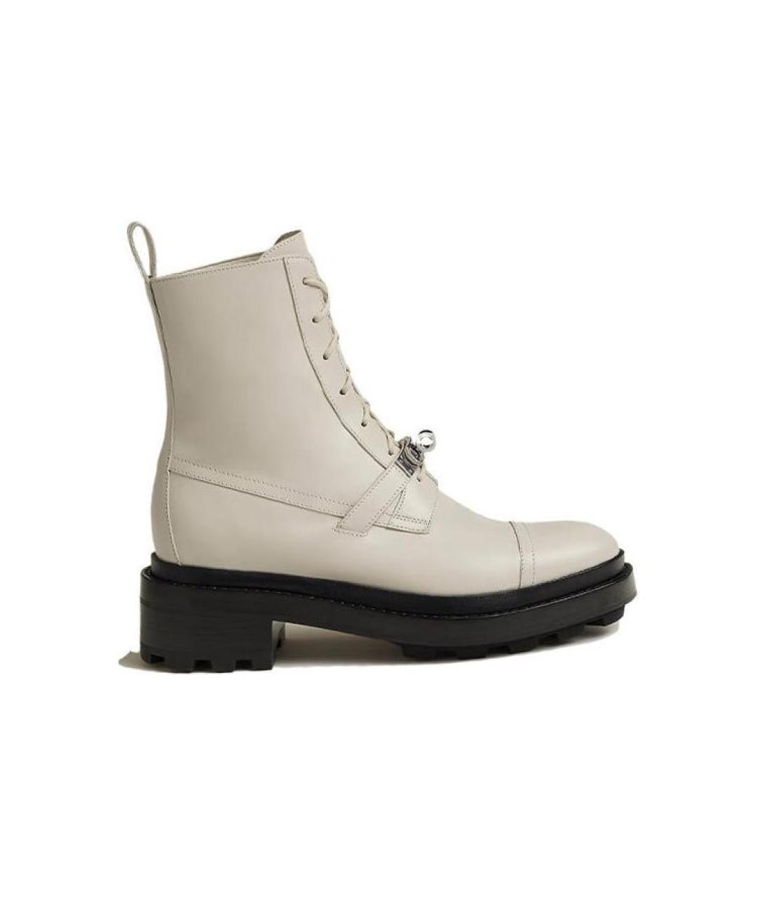 HERMES Бежевые сапоги, фото 2