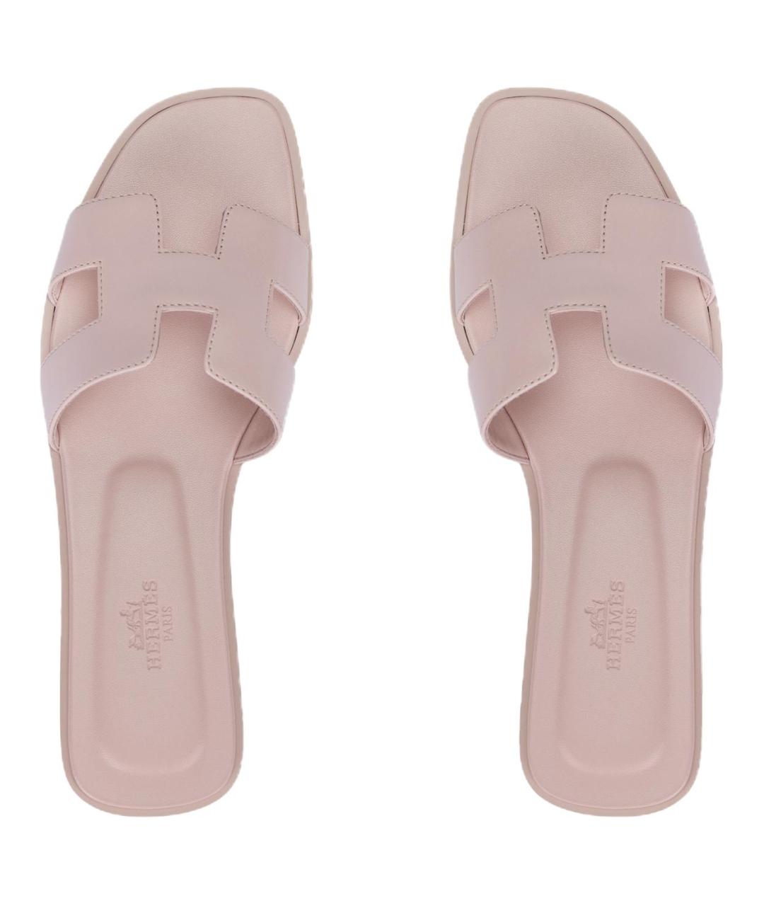 HERMES Розовые сандалии, фото 3