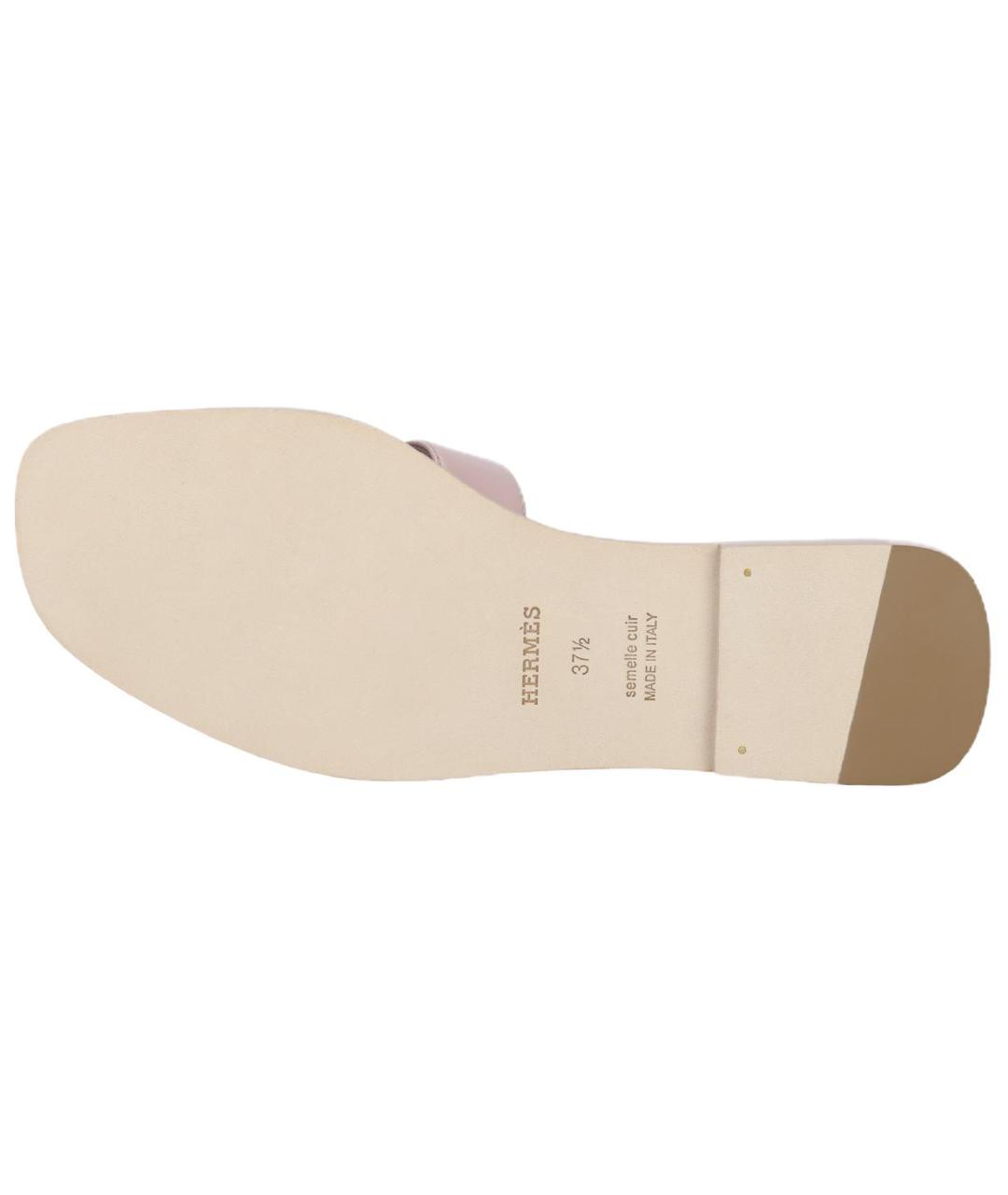 HERMES Розовые сандалии, фото 5