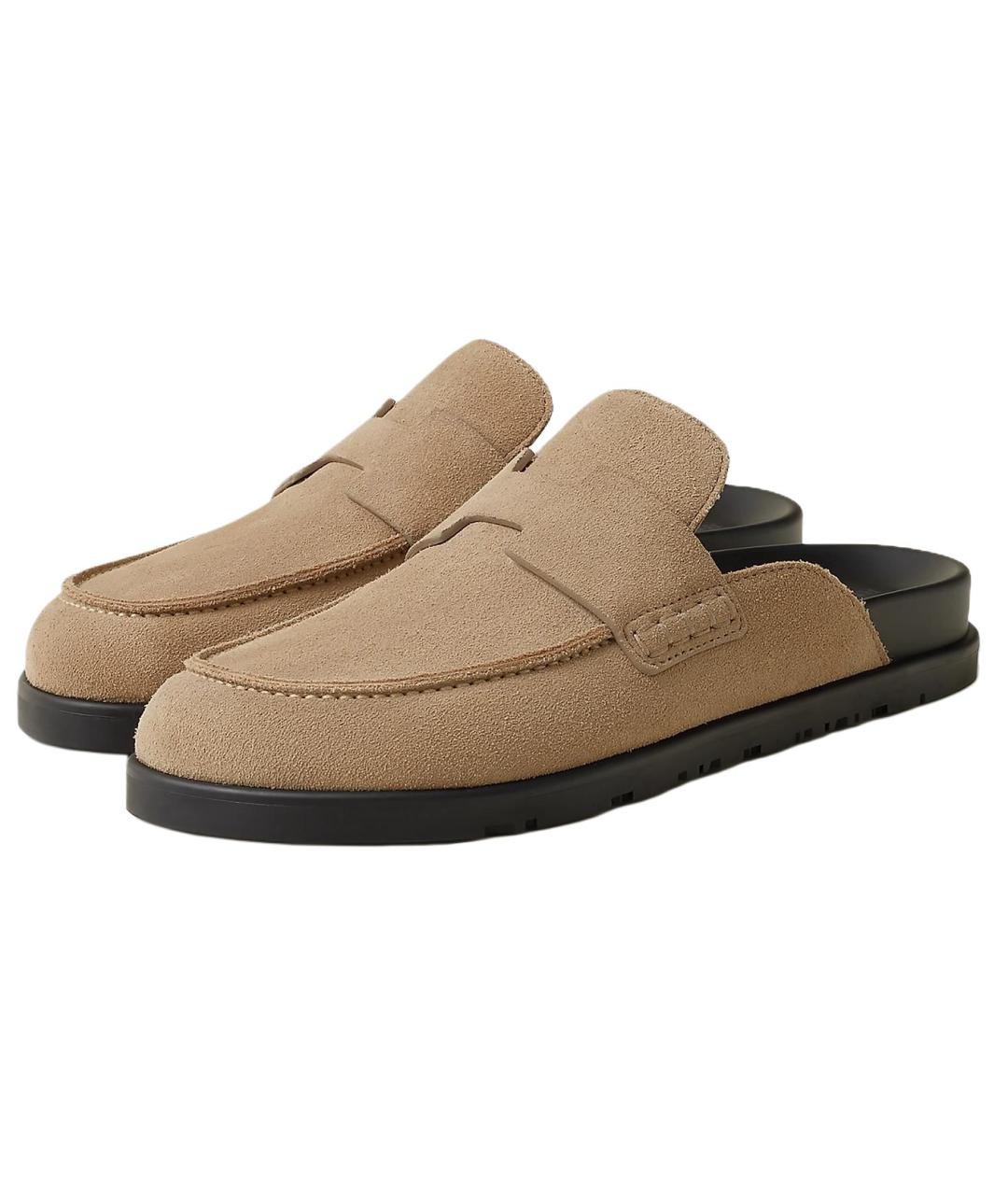 HERMES Замшевые мюли, фото 3