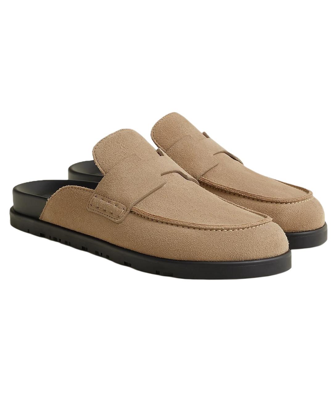 HERMES Замшевые мюли, фото 4