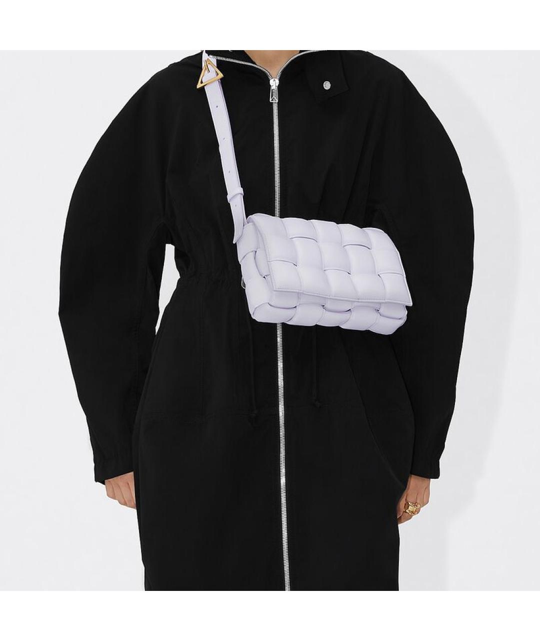 BOTTEGA VENETA Фиолетовая кожаная сумка через плечо, фото 5