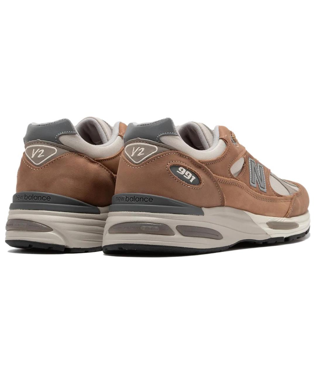 NEW BALANCE Коричневые кожаные высокие кроссовки / кеды, фото 4