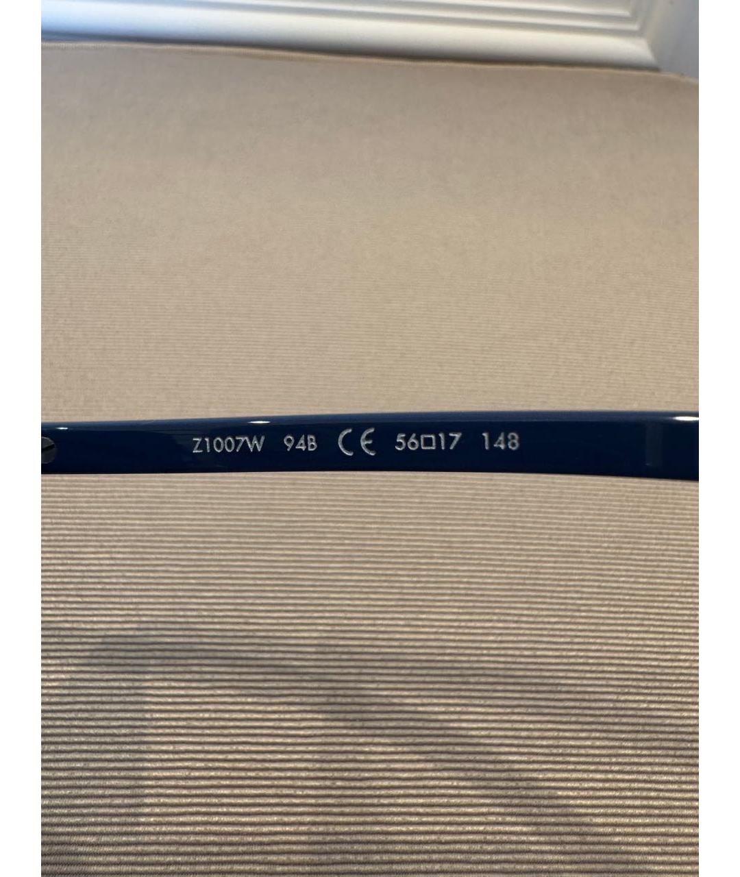 LOUIS VUITTON Темно-синие металлические солнцезащитные очки, фото 6