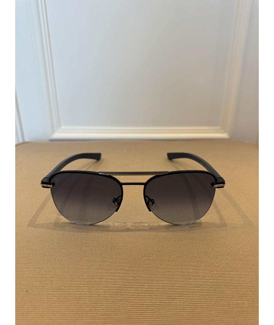 LOUIS VUITTON Темно-синие металлические солнцезащитные очки, фото 9
