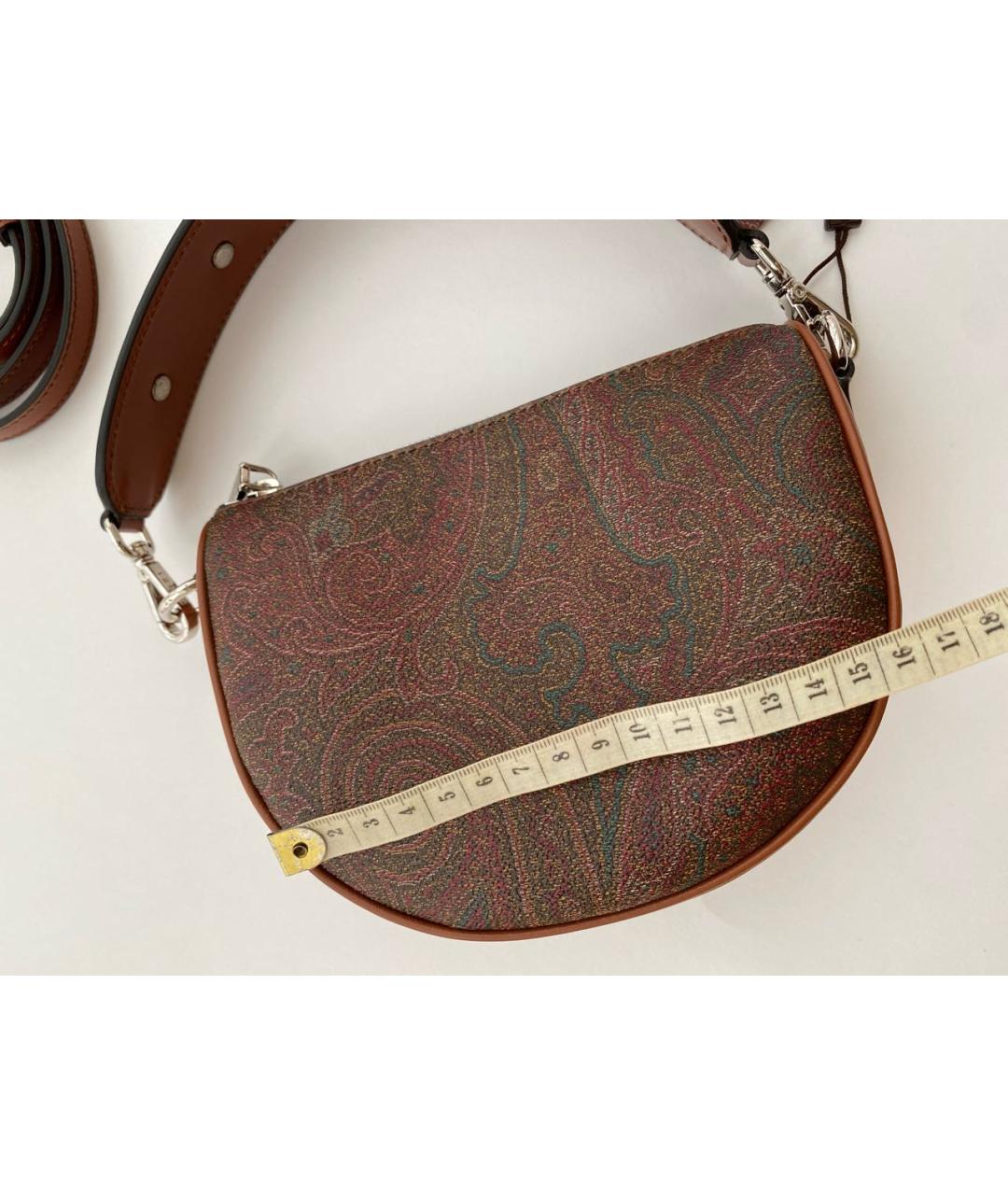 ETRO Коричневая кожаная сумка через плечо, фото 8