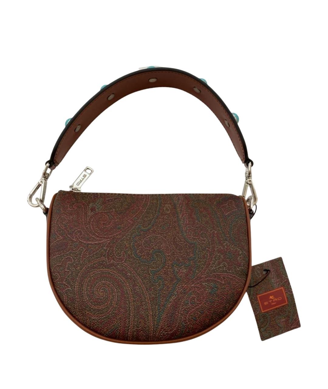 ETRO Коричневая кожаная сумка через плечо, фото 1