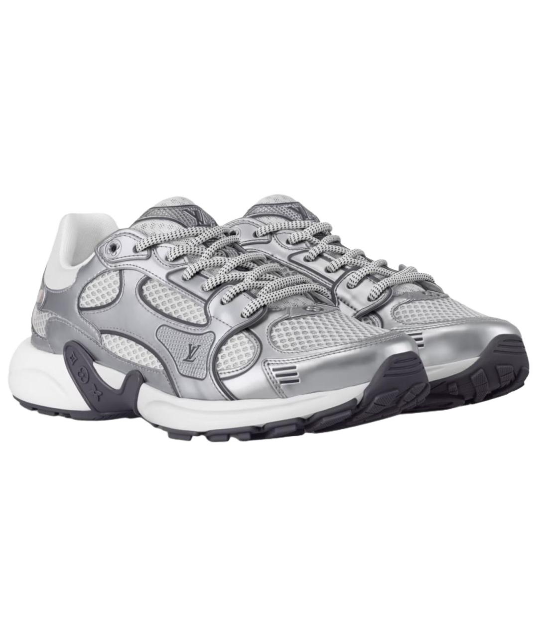 LOUIS VUITTON Серебряные кроссовки, фото 3