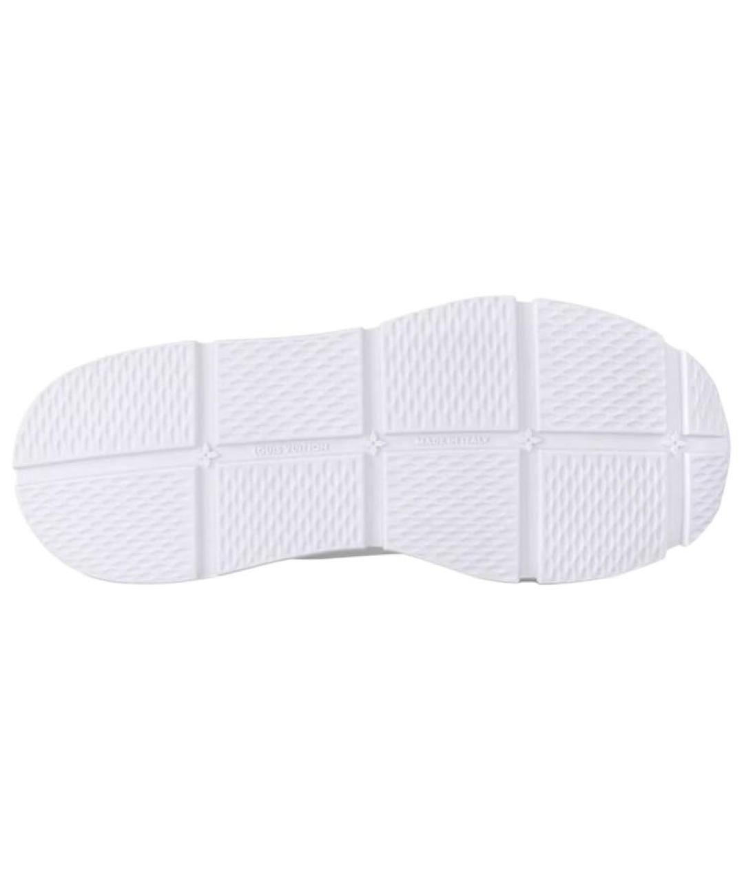 LOUIS VUITTON Белые кожаные низкие кроссовки / кеды, фото 5