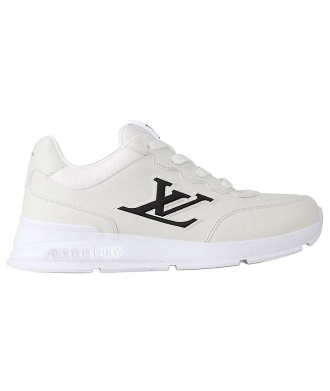 LOUIS VUITTON Белые кожаные низкие кроссовки / кеды, фото 1