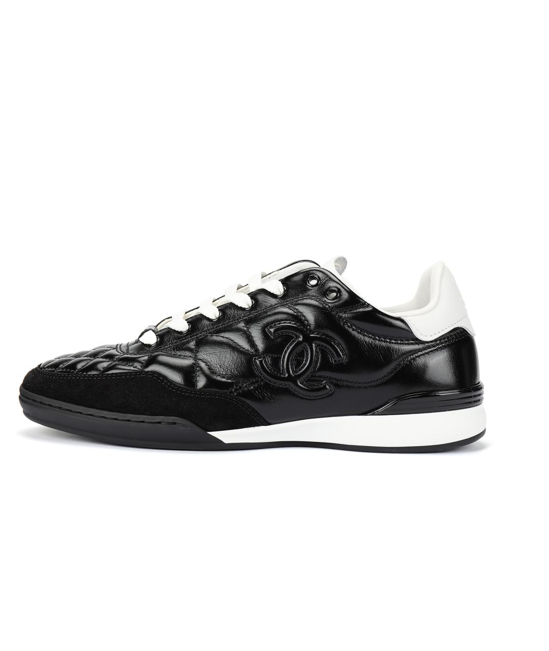 CHANEL Черные кожаные кеды, фото 2