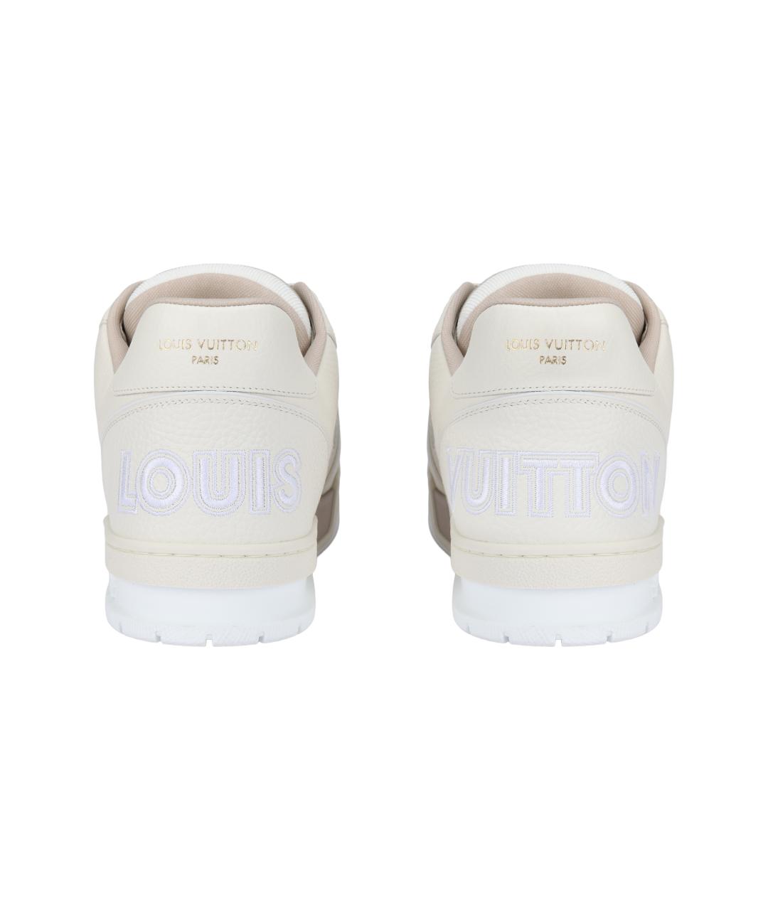 LOUIS VUITTON Белые кожаные высокие кроссовки / кеды, фото 4