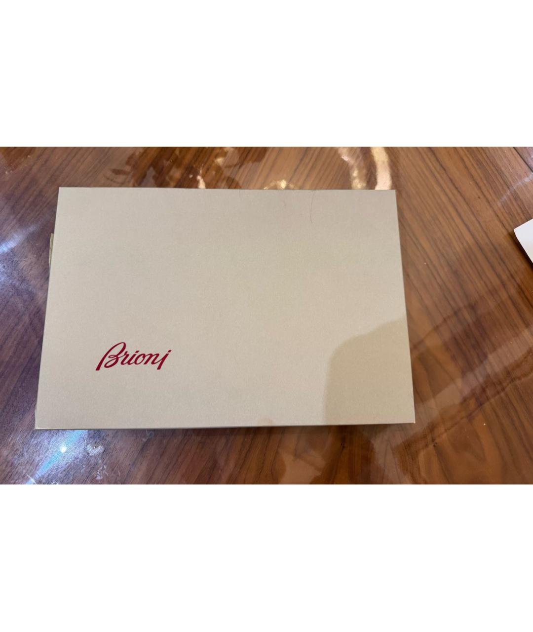 BRIONI Темно-синий кашемировый шарф, фото 5