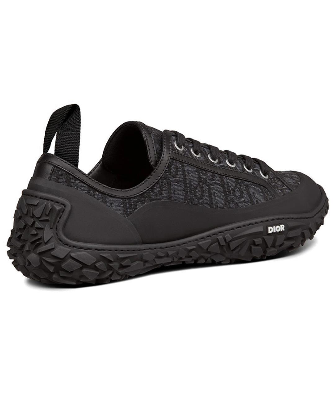 CHRISTIAN DIOR Черные текстильные низкие кроссовки / кеды, фото 5