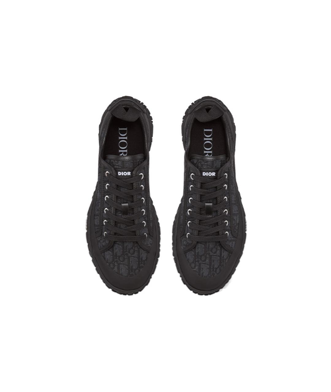 CHRISTIAN DIOR Черные текстильные низкие кроссовки / кеды, фото 4