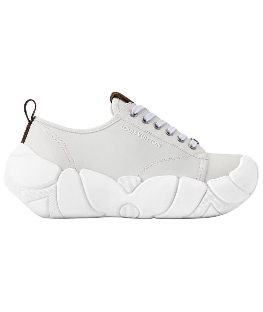 LOUIS VUITTON Серые кожаные кроссовки, фото 1