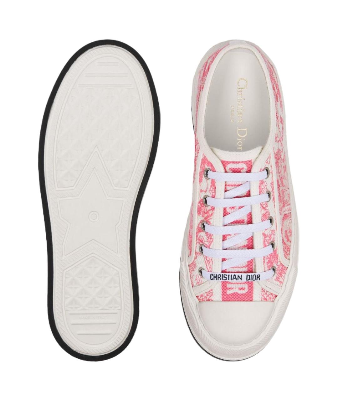 CHRISTIAN DIOR Розовые текстильные кеды, фото 5