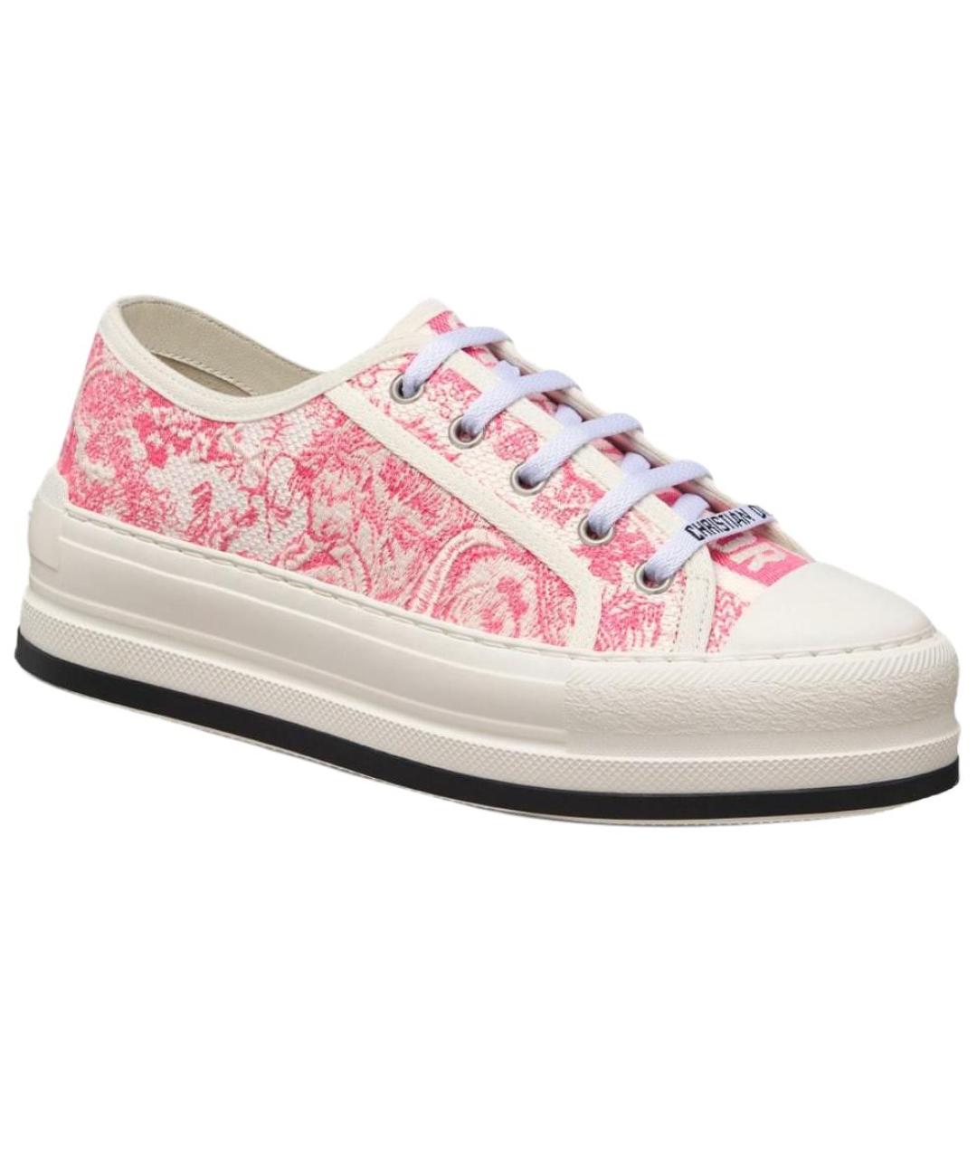 CHRISTIAN DIOR Розовые текстильные кеды, фото 3