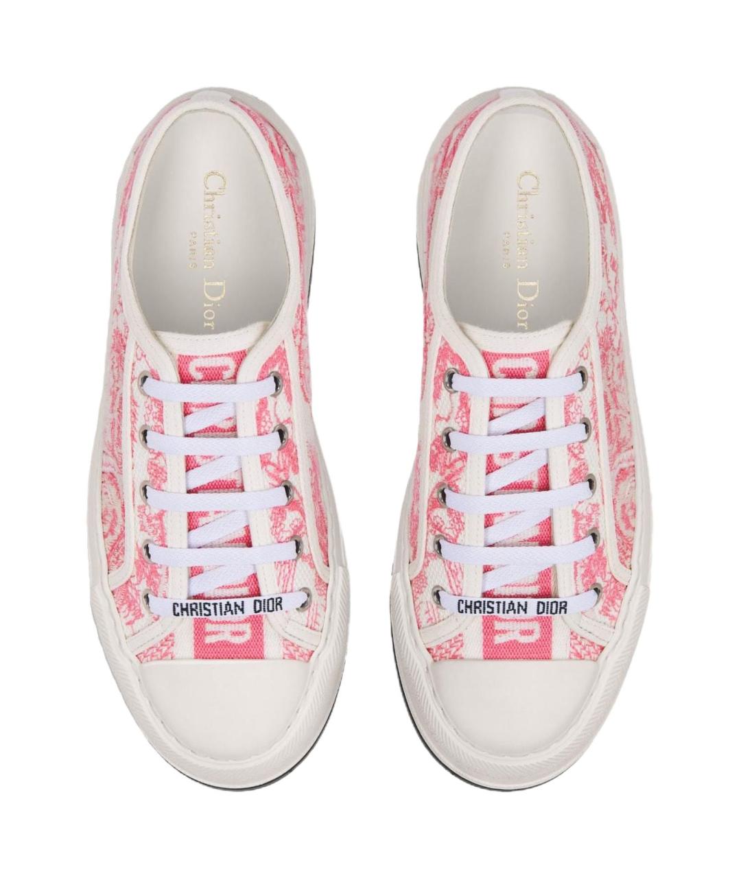 CHRISTIAN DIOR Розовые текстильные кеды, фото 4